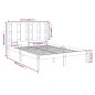 vidaXL Estructura de cama doble madera maciza marrón miel 120x190 cm