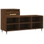 vidaXL Mueble zapatero madera contrachapada roble marrón 102x36x60 cm