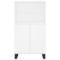 vidaXL Aparador alto madera contrachapada blanco 60x36x110 cm vidaXL Aparador alto madera contrachapada blanco 60x36x110 cm