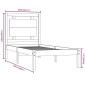 vidaXL Estructura de cama de madera maciza 100x200 cm vidaXL Estructura de cama de madera maciza 100x200 cm