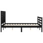 vidaXL Estructura de cama con cabecero madera maciza negro 120x200 cm vidaXL Estructura de cama con cabecero madera maciza negro 120x200 cm