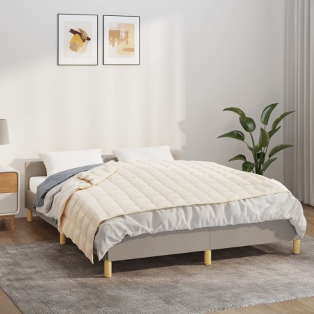 vidaXL Manta con peso tela color crema claro 122x183 cm 9 kg