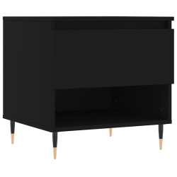 vidaXL Mesa de centro madera de ingeniería negro 50x46x50 cm