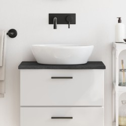 vidaXL Encimera de baño madera maciza tratada gris oscuro 60x40x2 cm