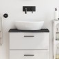 vidaXL Encimera de baño madera maciza tratada gris oscuro 60x40x2 cm vidaXL Encimera de baño madera maciza tratada gris oscuro 60x40x2 cm