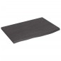 vidaXL Encimera de baño madera maciza tratada gris oscuro 60x40x2 cm vidaXL Encimera de baño madera maciza tratada gris oscuro 60x40x2 cm