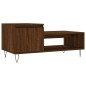 vidaXL Mesa de centro madera contrachapada roble marrón 100x50x45 cm