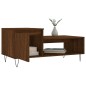 vidaXL Mesa de centro madera contrachapada roble marrón 100x50x45 cm