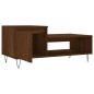 vidaXL Mesa de centro madera contrachapada roble marrón 100x50x45 cm