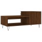vidaXL Mesa de centro madera contrachapada roble marrón 100x50x45 cm