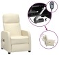 vidaXL Sillón de masaje eléctrico cuero sintético crema vidaXL Sillón de masaje eléctrico cuero sintético crema
