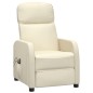 vidaXL Sillón de masaje eléctrico cuero sintético crema vidaXL Sillón de masaje eléctrico cuero sintético crema