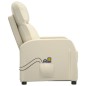 vidaXL Sillón de masaje eléctrico cuero sintético crema vidaXL Sillón de masaje eléctrico cuero sintético crema
