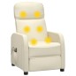 vidaXL Sillón de masaje eléctrico cuero sintético crema vidaXL Sillón de masaje eléctrico cuero sintético crema