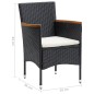 vidaXL Juego de comedor para jardín de 5 piezas negro vidaXL Juego de comedor para jardín de 5 piezas negro