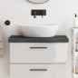 vidaXL Encimera baño madera maciza tratada gris oscuro 80x40x(2-6) cm vidaXL Encimera baño madera maciza tratada gris oscuro 80x40x(2-6) cm