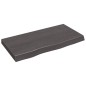 vidaXL Encimera baño madera maciza tratada gris oscuro 80x40x(2-6) cm vidaXL Encimera baño madera maciza tratada gris oscuro 80x40x(2-6) cm