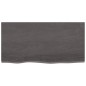 vidaXL Encimera baño madera maciza tratada gris oscuro 80x40x(2-6) cm vidaXL Encimera baño madera maciza tratada gris oscuro 80x40x(2-6) cm