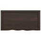 vidaXL Encimera baño madera maciza tratada gris oscuro 80x40x(2-6) cm vidaXL Encimera baño madera maciza tratada gris oscuro 80x40x(2-6) cm