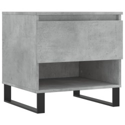 vidaXL Mesa de centro madera de ingeniería gris hormigón 50x46x50 cm