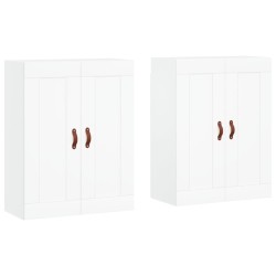 vidaXL Armarios de pared 2 uds madera de ingeniería blanco