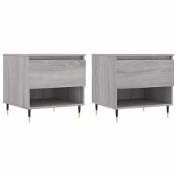 vidaXL Mesas de centro 2 uds madera ingeniería gris Sonoma 50x46x50 cm