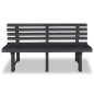 vidaXL Banco de jardín 145,5 cm plástico gris antracita vidaXL Banco de jardín 145,5 cm plástico gris antracita