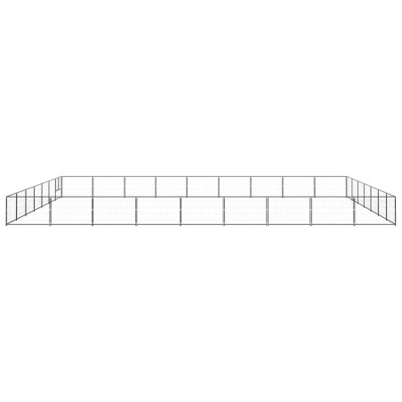 vidaXL Perrera acero 63 m² negra