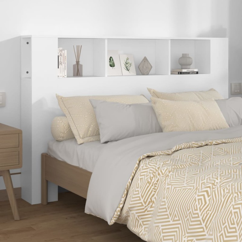 vidaXL Mueble cabecero blanco 160x18,5x104,5 cm vidaXL Mueble cabecero blanco 160x18,5x104,5 cm