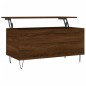 vidaXL Mesa de centro madera contrachapada roble marrón 90x44,5x45 cm vidaXL Mesa de centro madera contrachapada roble marrón 90x44,5x45 cm