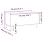 vidaXL Mesa de centro madera contrachapada roble marrón 90x44,5x45 cm vidaXL Mesa de centro madera contrachapada roble marrón 90x44,5x45 cm