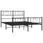 vidaXL Estructura de cama cabecero y pie de cama metal negro 160x200cm vidaXL Estructura de cama cabecero y pie de cama metal negro 160x200cm