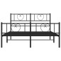 vidaXL Estructura de cama cabecero y pie de cama metal negro 160x200cm vidaXL Estructura de cama cabecero y pie de cama metal negro 160x200cm