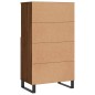 vidaXL Aparador alto madera contrachapada marrón roble 60x36x110 cm vidaXL Aparador alto madera contrachapada marrón roble 60x36x110 cm