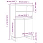 vidaXL Aparador alto madera contrachapada marrón roble 60x36x110 cm vidaXL Aparador alto madera contrachapada marrón roble 60x36x110 cm