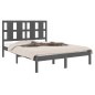 vidaXL Estructura de cama de madera maciza de pino gris 140x200 cm