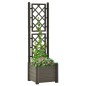 vidaXL Jardinera con enrejado PP gris antracita 43x43x142 cm vidaXL Jardinera con enrejado PP gris antracita 43x43x142 cm