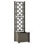 vidaXL Jardinera con enrejado PP gris antracita 43x43x142 cm vidaXL Jardinera con enrejado PP gris antracita 43x43x142 cm