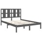 vidaXL Estructura de cama de madera maciza de pino gris 140x200 cm