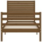vidaXL Estructura cama y cabecero madera maciza marrón miel 100x200 cm vidaXL Estructura cama y cabecero madera maciza marrón miel 100x200 cm