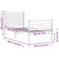 vidaXL Estructura cama y cabecero madera maciza marrón miel 100x200 cm vidaXL Estructura cama y cabecero madera maciza marrón miel 100x200 cm