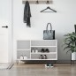 vidaXL Mueble zapatero madera contrachapada blanco 102x36x60 cm vidaXL Mueble zapatero madera contrachapada blanco 102x36x60 cm