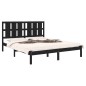 vidaXL Estructura de cama madera maciza King Size negro 150x200 cm vidaXL Estructura de cama madera maciza King Size negro 150x200 cm