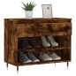 vidaXL Mueble zapatero madera contrachapada roble ahumado 70x36x60 cm vidaXL Mueble zapatero madera contrachapada roble ahumado 70x36x60 cm