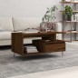 vidaXL Mesa de centro madera contrachapada roble marrón 90x49x45 cm vidaXL Mesa de centro madera contrachapada roble marrón 90x49x45 cm