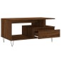 vidaXL Mesa de centro madera contrachapada roble marrón 90x49x45 cm vidaXL Mesa de centro madera contrachapada roble marrón 90x49x45 cm
