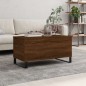 vidaXL Mesa de centro madera contrachapada roble marrón 90x44,5x45 cm vidaXL Mesa de centro madera contrachapada roble marrón 90x44,5x45 cm