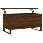 vidaXL Mesa de centro madera contrachapada roble marrón 90x44,5x45 cm vidaXL Mesa de centro madera contrachapada roble marrón 90x44,5x45 cm