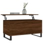 vidaXL Mesa de centro madera contrachapada roble marrón 90x44,5x45 cm vidaXL Mesa de centro madera contrachapada roble marrón 90x44,5x45 cm