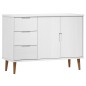 vidaXL Aparador MOLDE madera maciza de pino blanca 113x40x80 cm vidaXL Aparador MOLDE madera maciza de pino blanca 113x40x80 cm